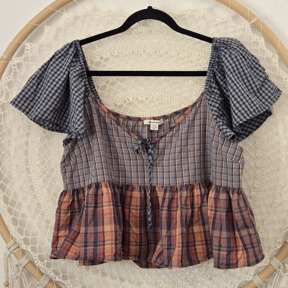 American Eagle V-Neck Babydoll Blouse Size L - Picture 12 of 12